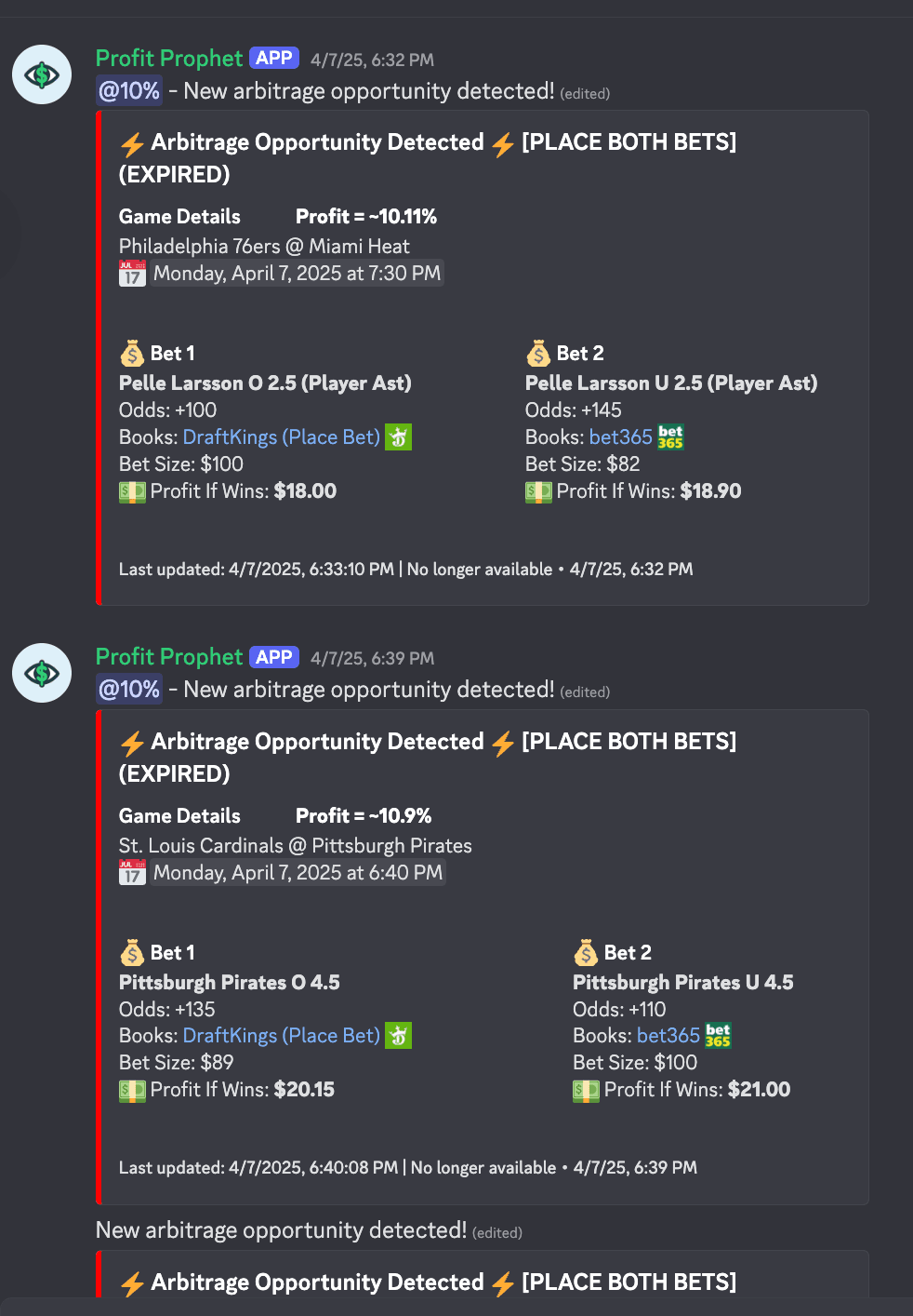 Sports Betting Arbitrage Bot 1